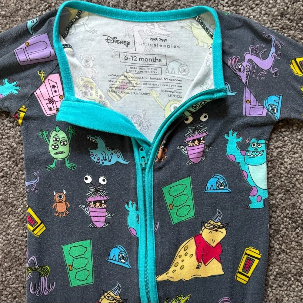 Little Sleepies OG Monsters Inc Zippy 6-12 - Picture 2 of 5